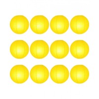 12" Paper Lanterns Round 'Lemon' - Regular Wire Value Pack (12 pieces)